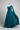 Aurora One Shoulder Maxi Dress — Lagoon Cyan, product back view