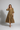 Amelia Tiered Cotton Dress — Olive Bark — Model Front