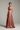 Terracotta Rose - Model wearing Luna Satin Maxi Dress