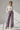 Soft Plum - Model wearing Victoria Tailored Wide Leg Pants