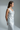 Model wearing Evelyn Draped Cowl Neck Top in Alpine Ice alternate pose