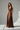Cocoa Brown - Model wearing Luna Satin Maxi Dress