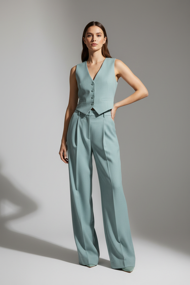 Arctic Celadon — Model front pose
