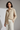 Champagne Beige - Model wearing Emilia Cotton Relaxed Shirt