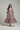 Amelia Tiered Cotton Dress — Heather Mauve — Model Front