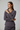 Florence Asymmetric Wrap Top in Mulberry Smoke – model alternate pose