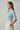 Emilia Knit Polo Top — Frost Aqua — Model Alt Pose