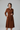 Victoria Belted Shirt Dress in Auburn Maple - model alternate pose
