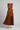 Sophia Pleated Wrap Midi Dress in Chestnut Amber - product front view