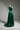 Vivienne Couture Gown in Emerald Forest — back view