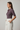Emilia Knit Polo Top — Plum Smoke — Model Alt Pose