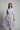 Victoria Belted Shirt Dress in Ice Lavender - model front view