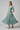 Sophia Pleated Wrap Midi Dress in Frosted Seafoam - model alternate pose