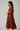 Amelia Tiered Cotton Dress — Rust Mahogany — Model Alt Pose