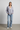 Aurora Cable Knit Cardigan — Glacier Orchid — Model Front