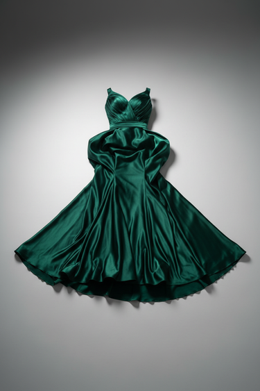 Vivienne Couture Gown in Emerald Forest — product only