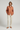 Sophia Oversized Poplin Shirt — Sunset Clay — Model Front