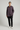 Sophia Oversized Poplin Shirt — Blackberry Smoke — Model Front