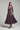 Sophia Pleated Wrap Midi Dress in Plum Granite - model alternate pose