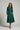 Victoria Belted Shirt Dress in Cypress Green - model front view