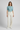 Emilia Knit Polo Top — Frost Aqua — Model Front