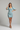 Camille Puff Sleeve Mini Dress in Ocean Mist - model front view