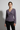 Florence Asymmetric Wrap Top in Mulberry Smoke – model front view