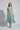 Isabelle Pleated Midi Dress — Arctic Jade, model front