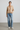 Aurora Cable Knit Cardigan — Misty Almond — Model Front