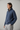 Amelia Half Zip Knit Sweater in Blue Ember — model alt pose