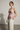 Model wearing Evelyn Draped Cowl Neck Top in Orchid Dust