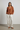Aurora Cable Knit Cardigan — Desert Copper — Model Front