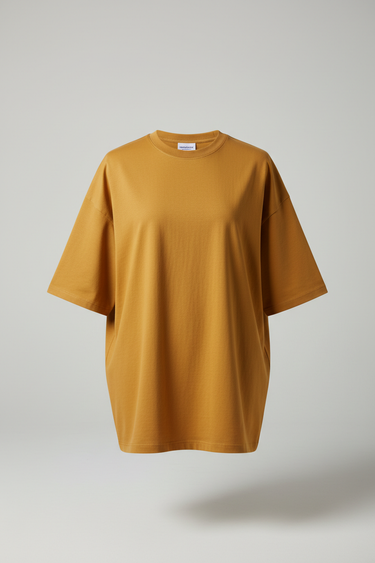 Jackie Essential Oversized Tee in Golden Willow - front view