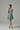 Camille Puff Sleeve Mini Dress in Ocean Mist - model alternate pose