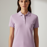 Soft Orchid - Model wearing Amelia Premium Polo Shirt