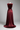 Vivienne Couture Gown in Burgundy Velvet — back view